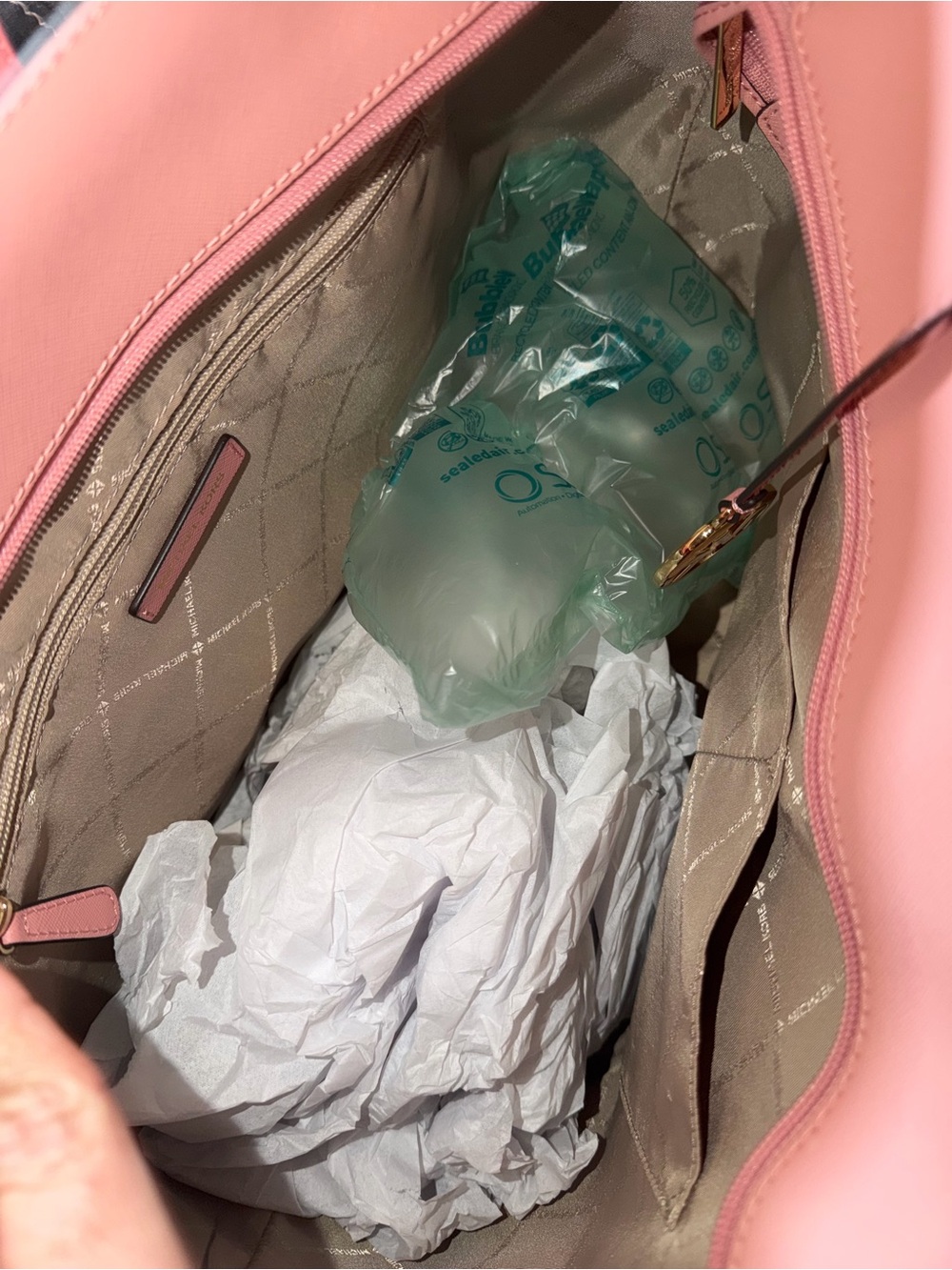 Michael Kors Rose Pink Saffiano Leather Tote - Picture 5 of 5